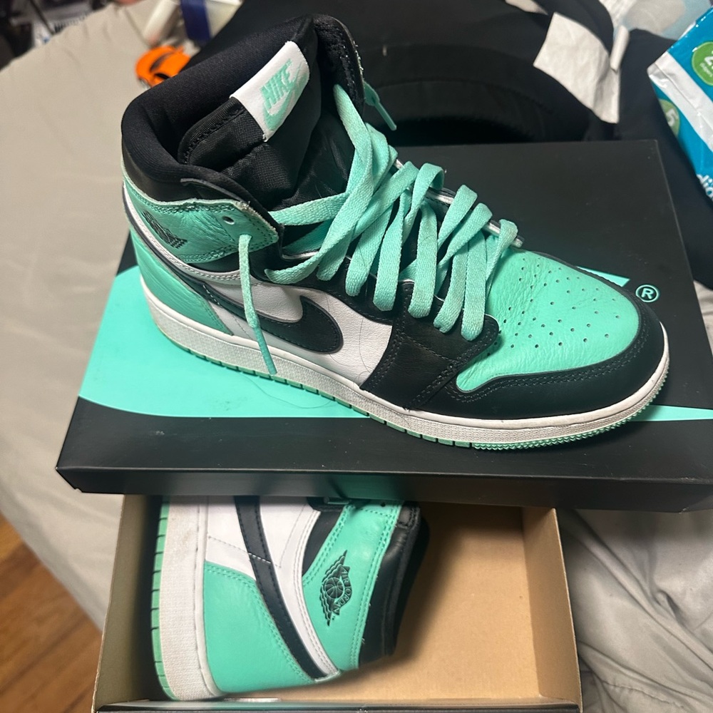 Nike Mint and Black High-Top Sneakers